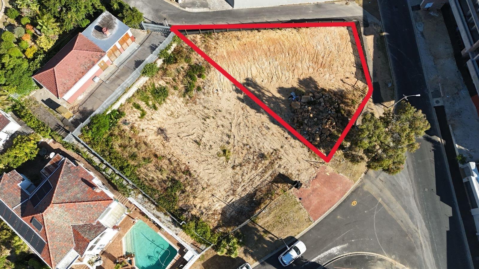 Aerial view of a Camps Bay residential plot