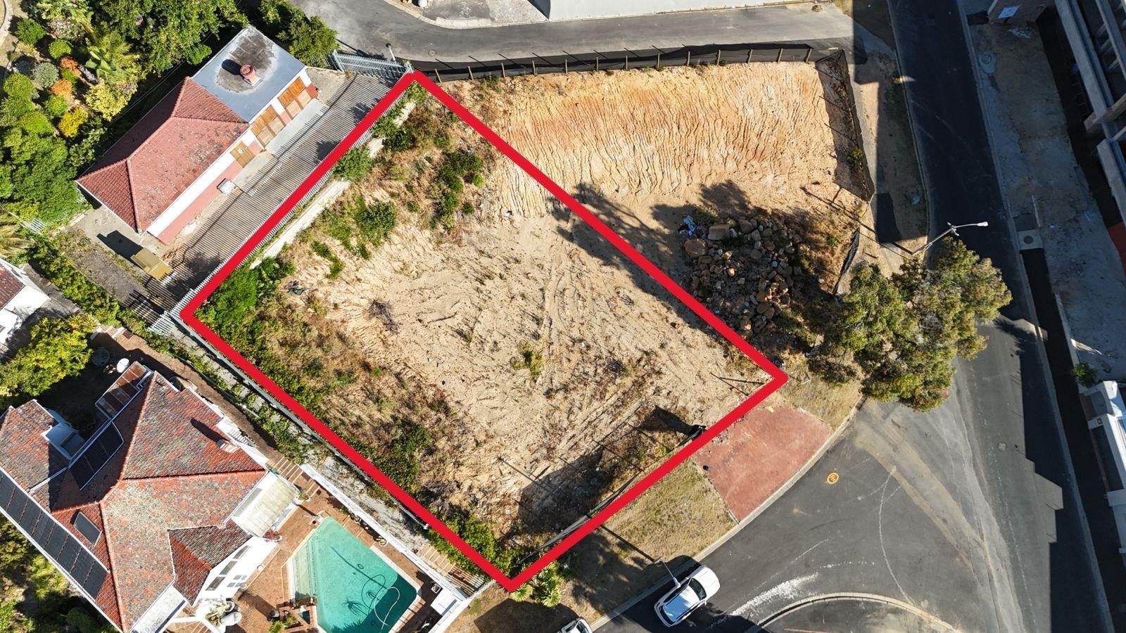 Aerial view of a residential plot in Camps Bay